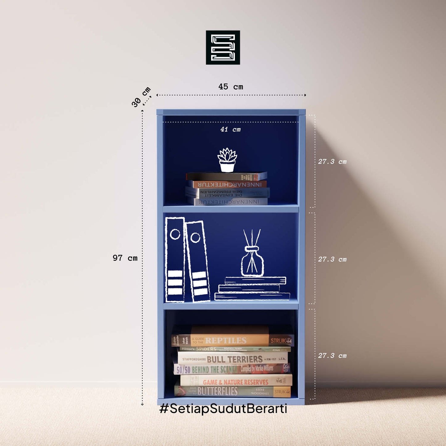 Basic Cabinet Three 45x30x90