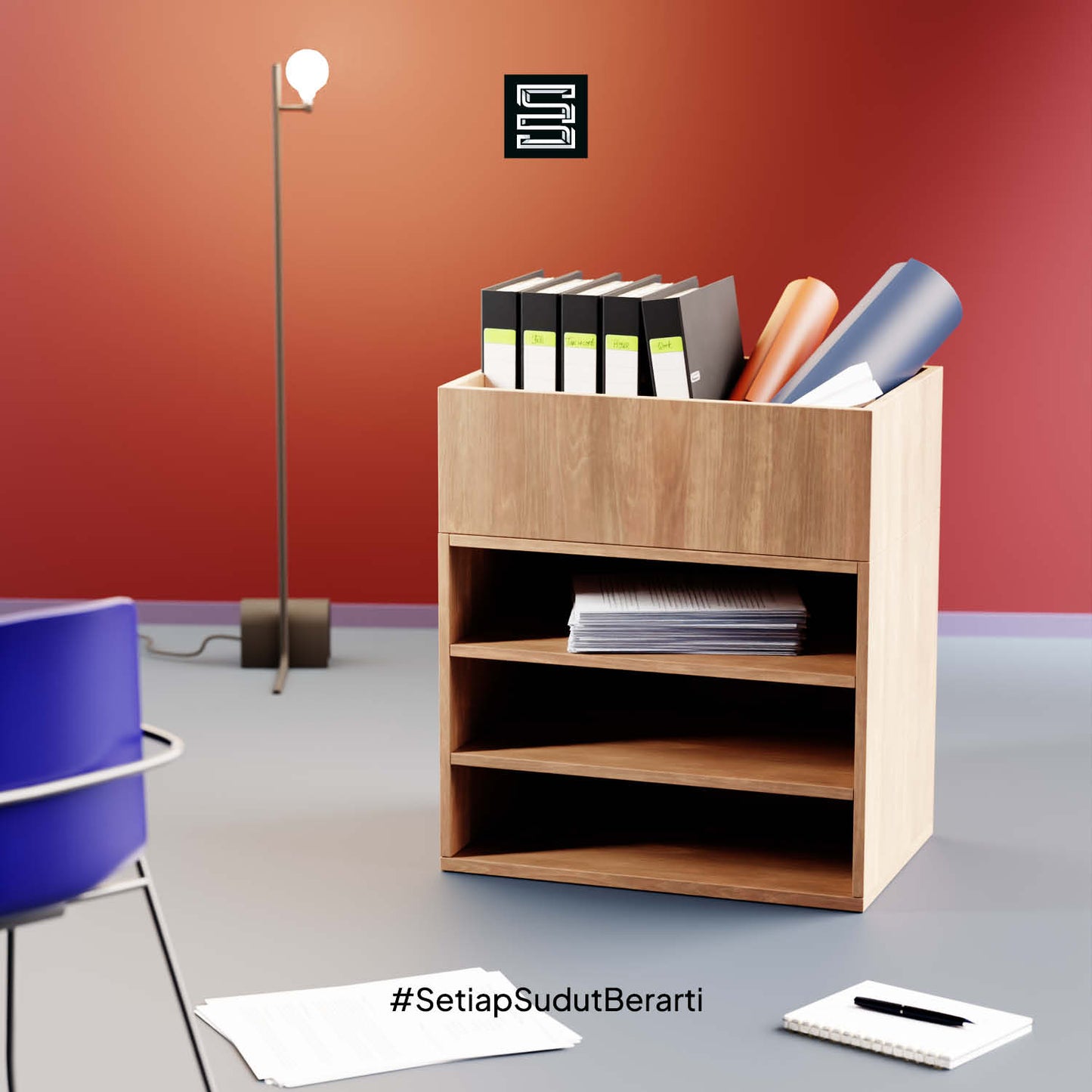 Small Filing Cabinet 75x45x81