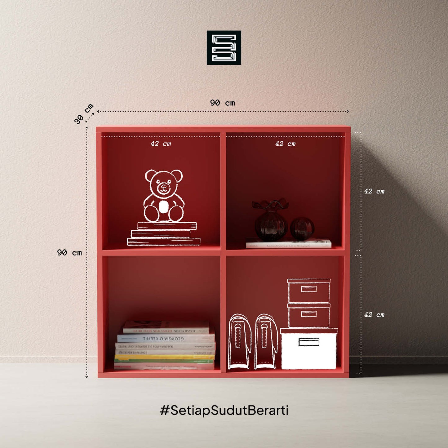 Basic Cabinet Four 90x30x90