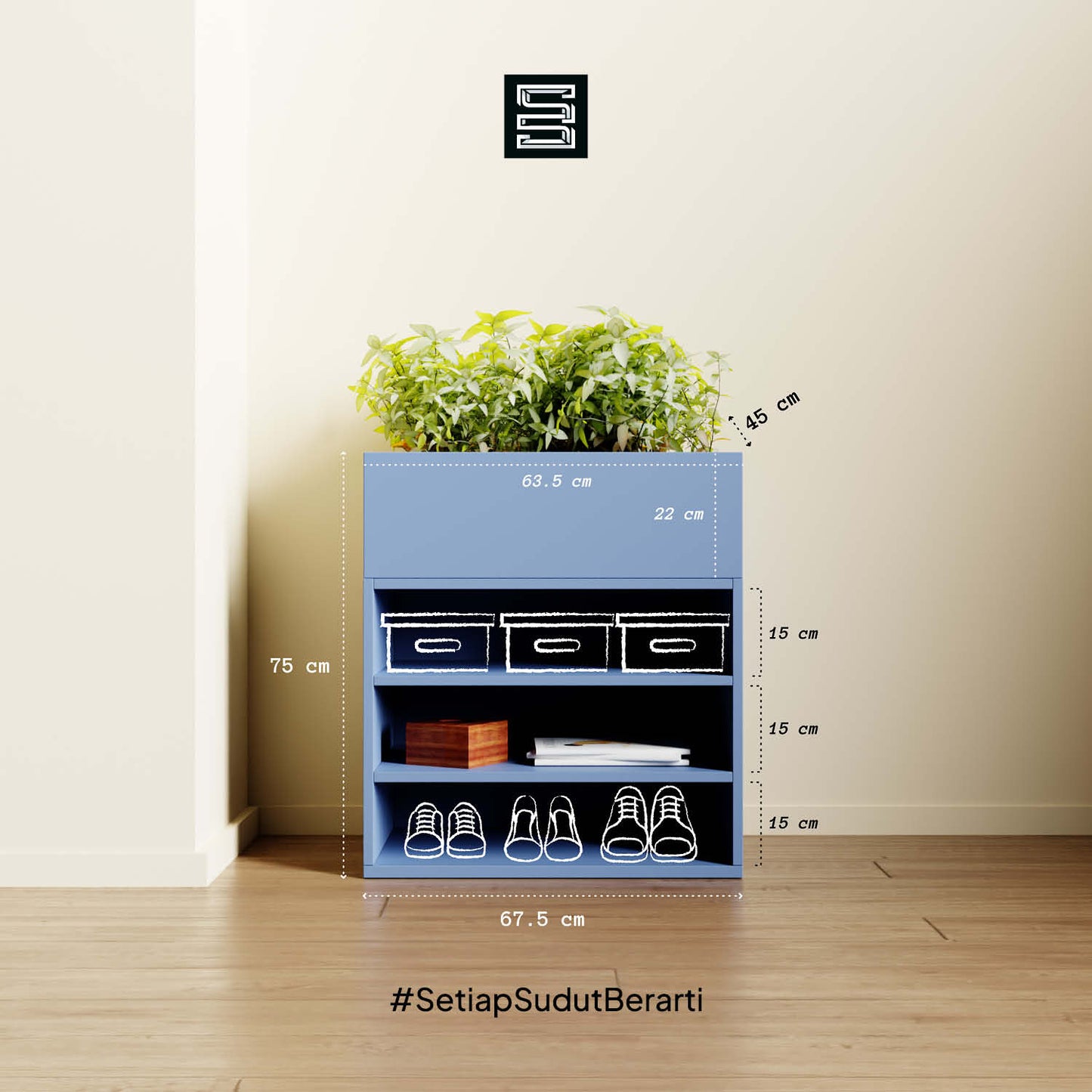Small Filing Cabinet 75x45x81