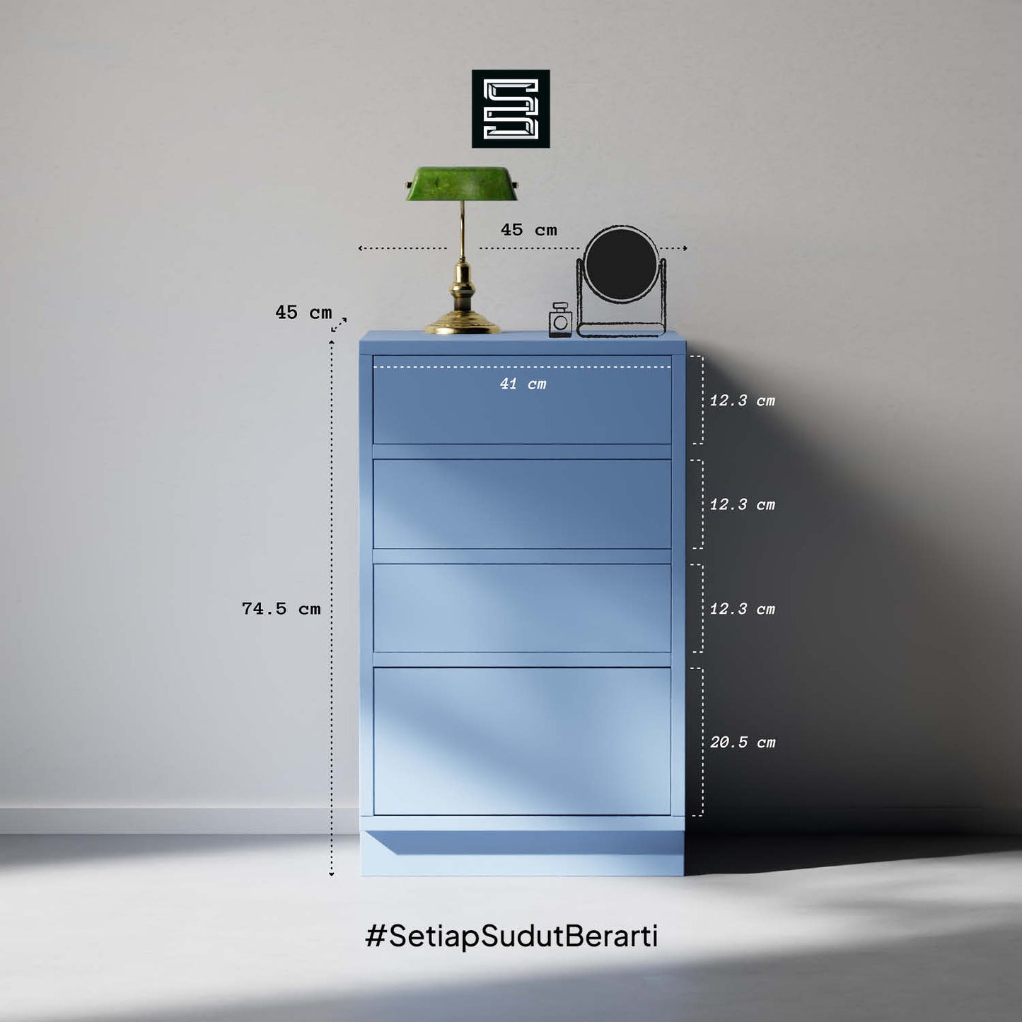 Small Filling Cabinet 45x45x74,5