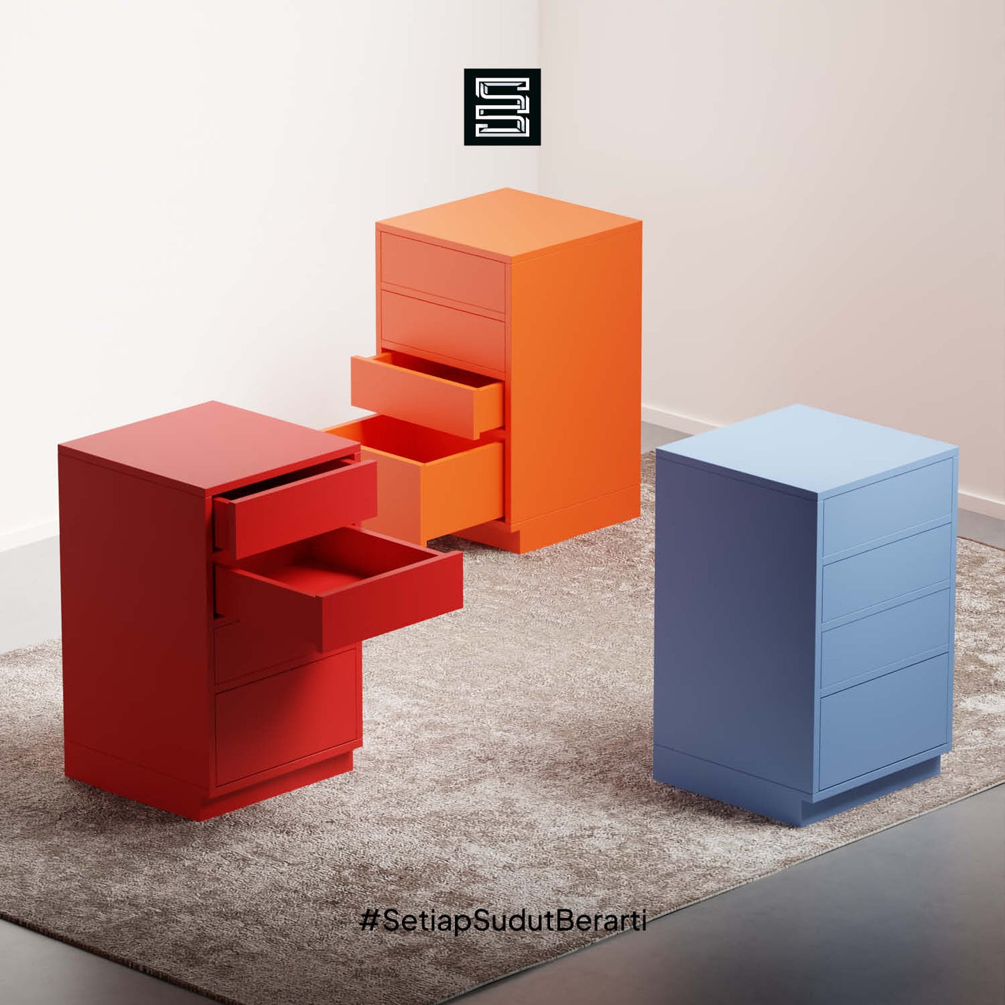 Small Filling Cabinet 45x45x74,5