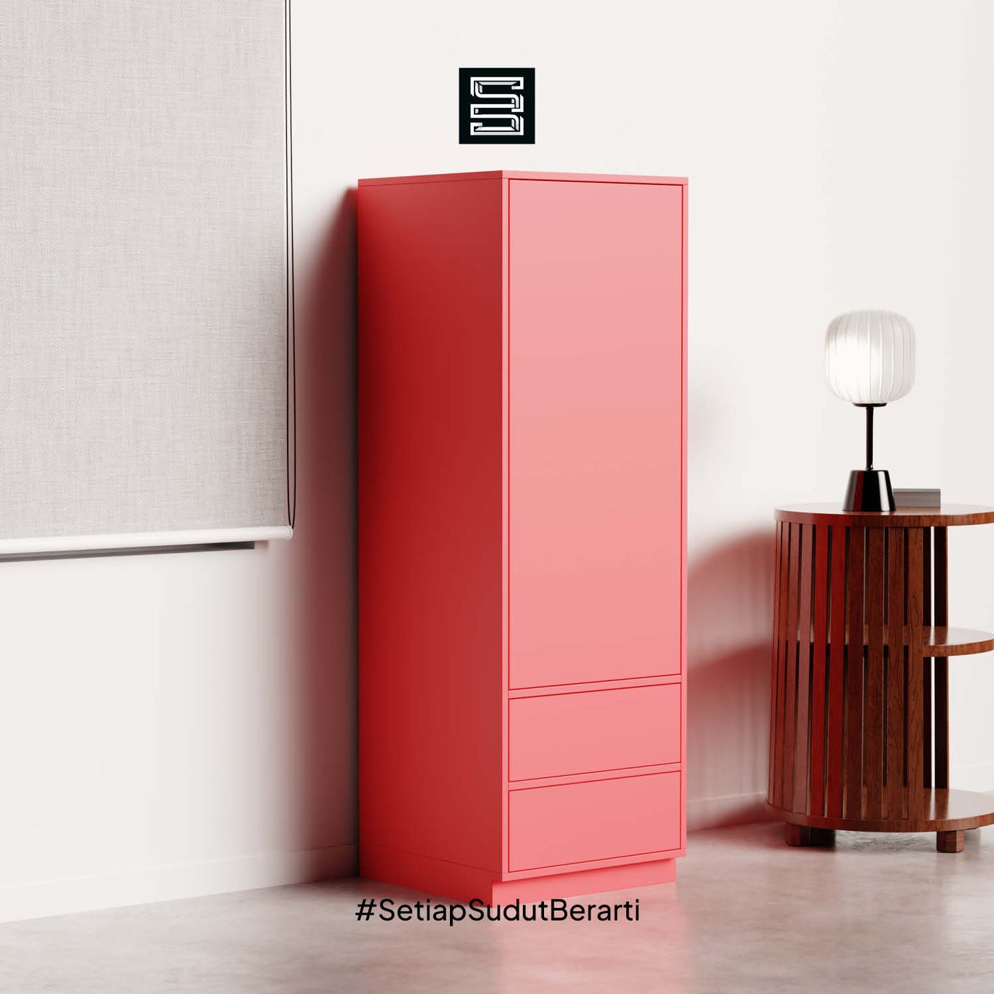 Wadrobe 60x60x180 Dua Laci