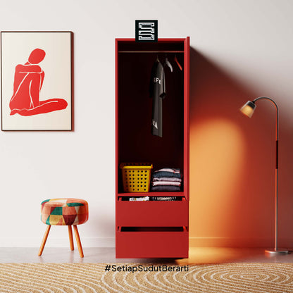 Wadrobe 60x60x180 Dua Laci