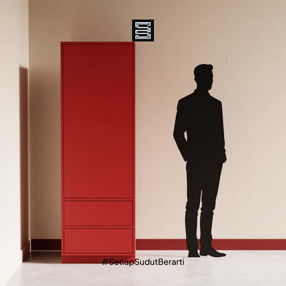 Wadrobe 60x60x180 Dua Laci