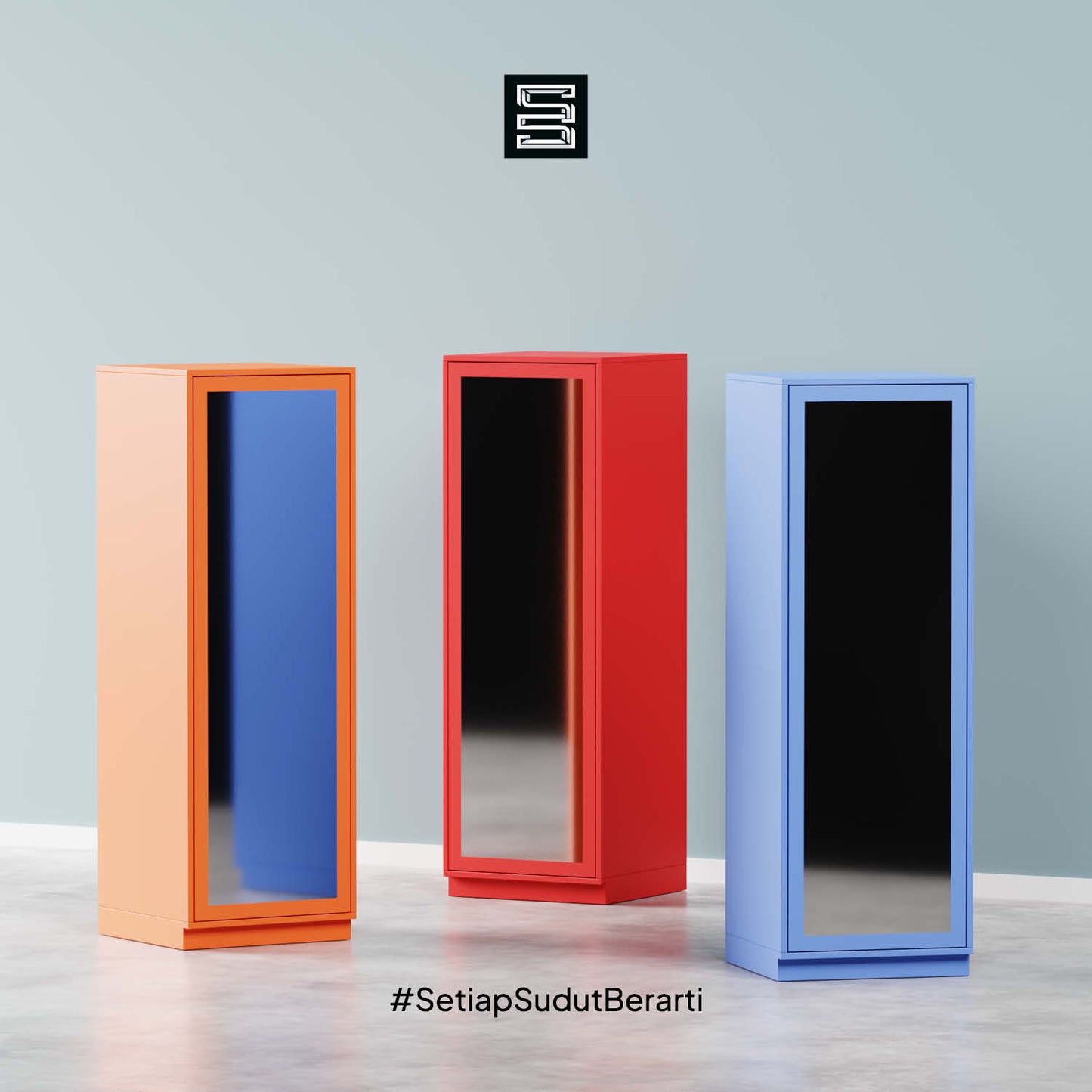 Wadrobe 60x60x180 Dengan Cermin