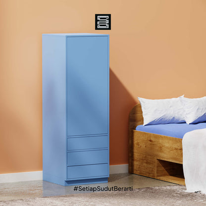 Wadrobe 60x60x180 Dengan Tiga Laci