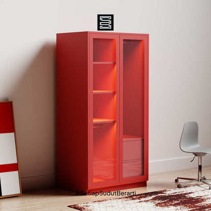 Wadrobe 60x60x180 Dengan Kaca Transparan