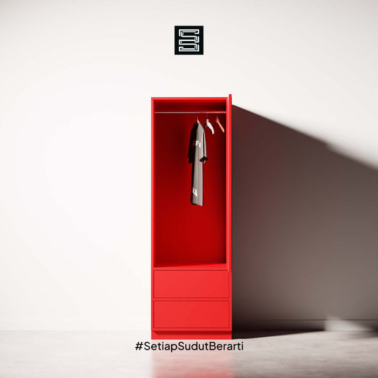 Wadrobe 60x60x180 Dua Laci