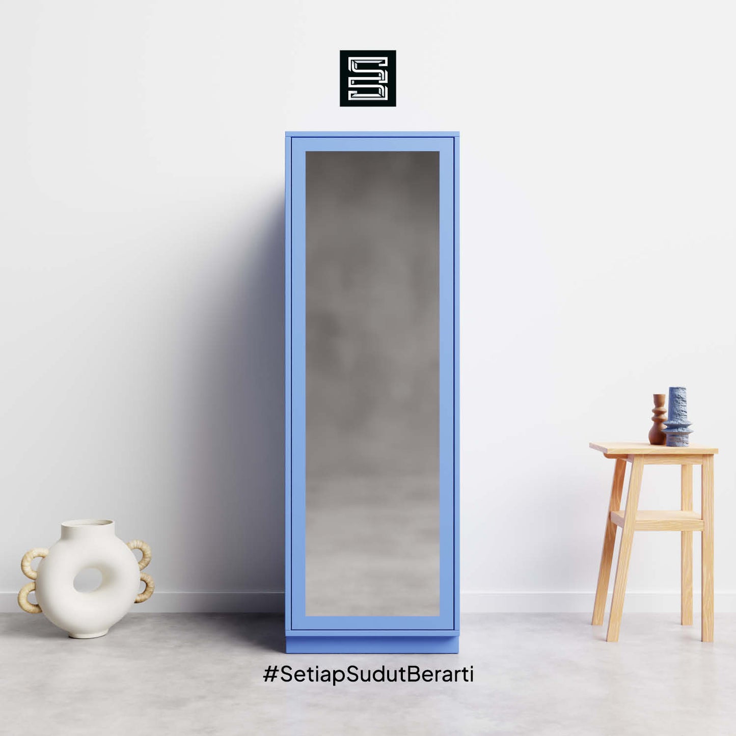 Wadrobe 60x60x180 Dengan Cermin