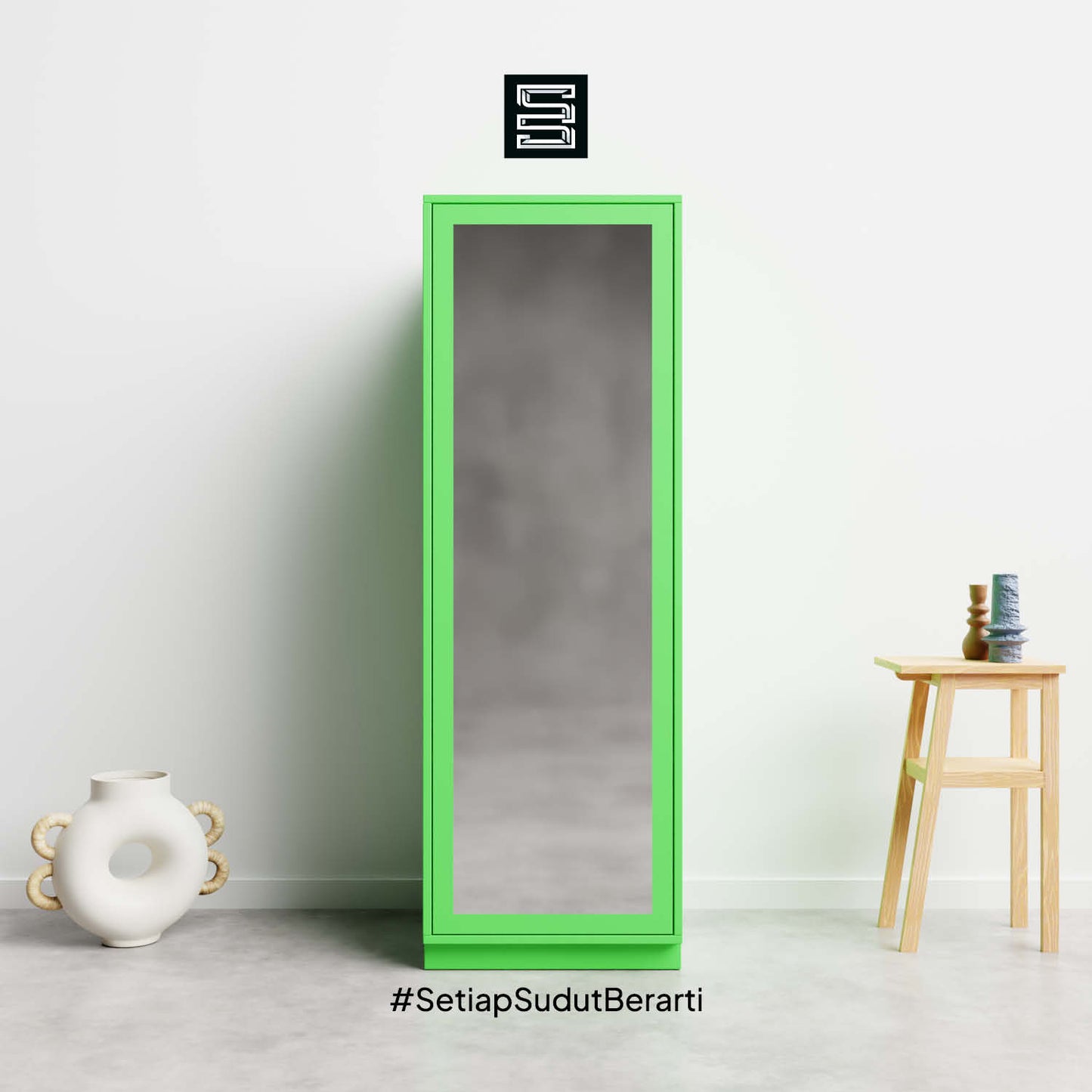 Wadrobe 60x60x180 Dengan Cermin