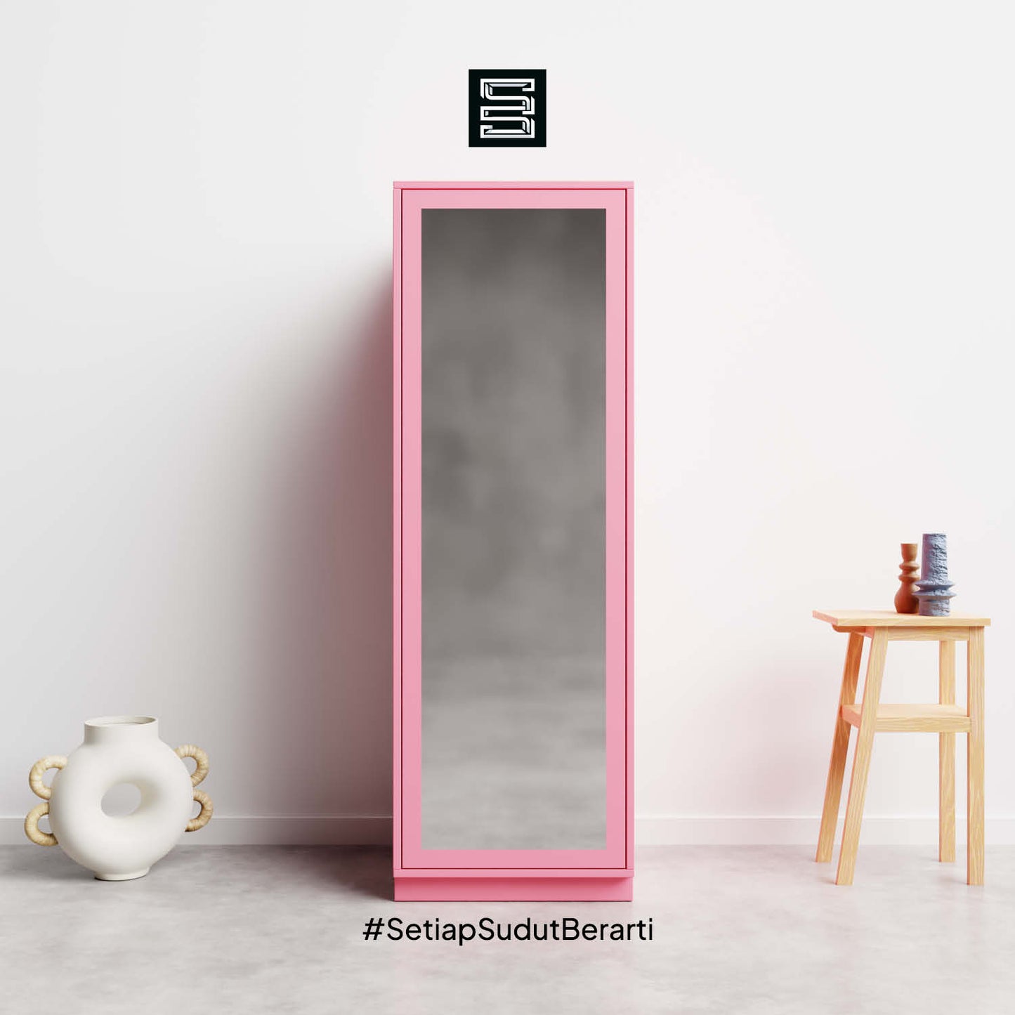 Wadrobe 60x60x180 Dengan Cermin